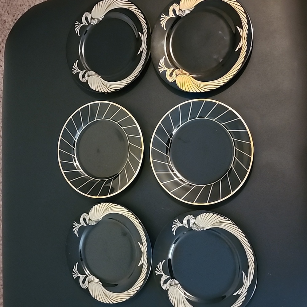 Fitz and Floyd Black and Gold Dinnerware Set